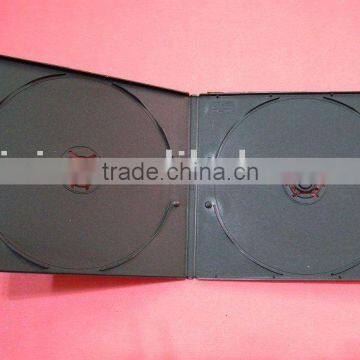 7mm black double plastic cd dvd box