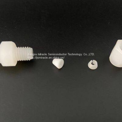 Corrosion Resistant High Temperature Plastic Tube Fittings PVDF Male Connector 1/8