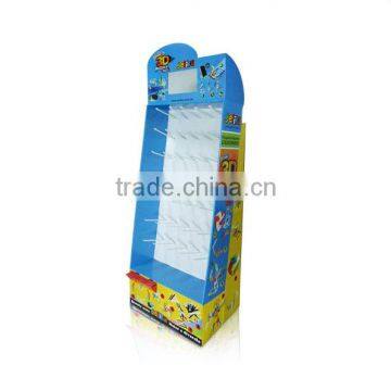 POS Corrugated cardboard tiers display stands for toothpaste, customized display rack