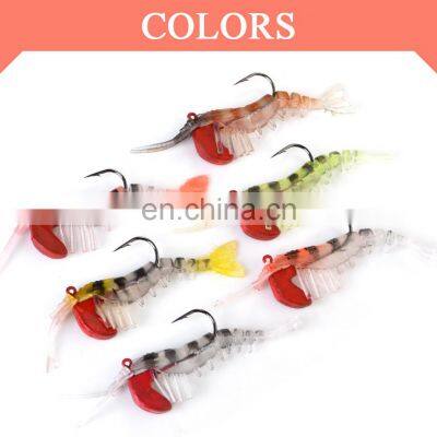7cm 10cm Jig Head Worm Hook Glow Shrimps Fish Lures Saltwater Fishing Lure Lead Head Soft Plastic Lure photo-2