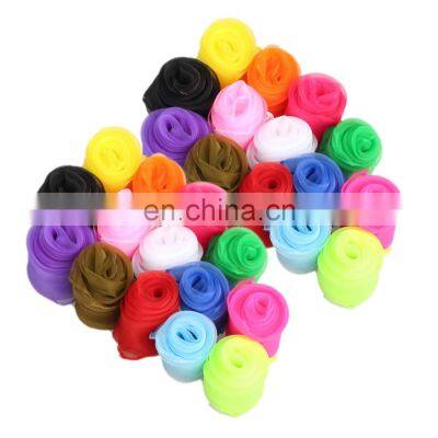 wholesale kindergarten performed thin soft small solid color juggling dance scarves