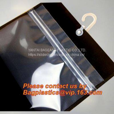PVC/EVA Plastic Cloth Underwear Hanger Packaging Bag With Snap Button,Eco-Friendly Pvc Pvc/Eva Hook Garment Bag,Customiz photo-5