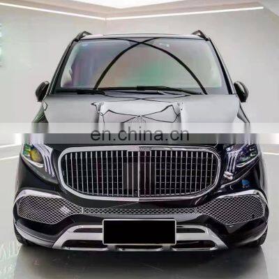 Front bumper assembly for Mercedes benz V-class VITO W447 2016-2019 upgrade to Maybach style body kit include rear bumper Hood