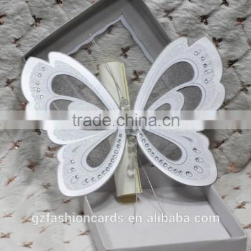 Hot Sale Luxury Butterfly Wedding Invitation Card Stock