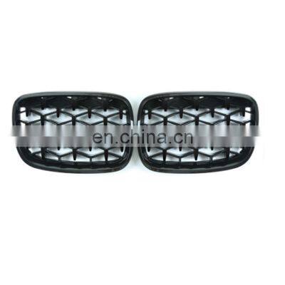 Car All black Front Grill Bumper Grille Diamond Kidney Racing Grilles For BMW E70 E71 E72 X5 X6 2007-2013