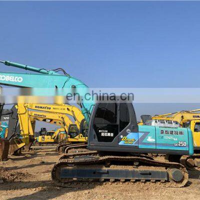 kobelco earth-moving machine sk250 excavator with low working hours