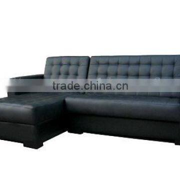 Home PU Leather L Shape Sofa Cum Bed