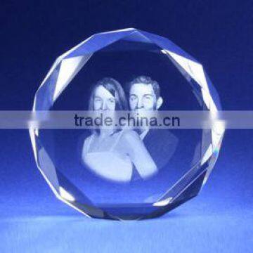 Crystal souvenir 2d photo engraving block crystal event souvenirs