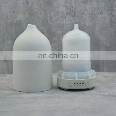 Ceramic Aromatherapy Essential Oil Diffuser Ultrasonic Portable Cool Mist Aroma With 7 Led Lights And Waterless Auto Shut-off photo-4