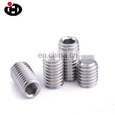 Hot Sale Jinghong SS304 Allen Head Hex  Socket Flat Point End Grub Headless Bolt  DIN913 Set Screw