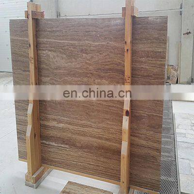 Customized New Model Natural Stone Premium High Quality Brown Travertine Vein Cut Slabs CEM-SLB-04-02