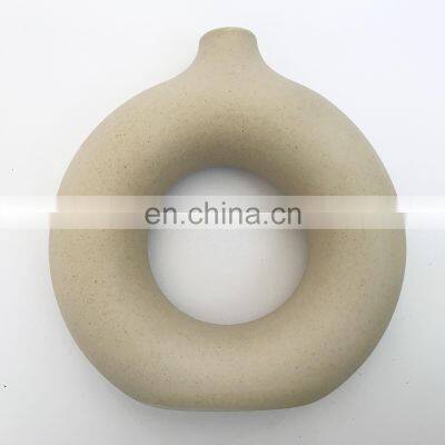 Дропшиппинг. Современный декоративный ручной арт-порцеляновый белый круглый керамический нерегулярный цветочный вазон в скандинавском стиле photo-5