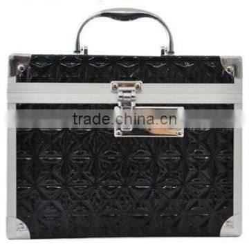 OEM Black Aluminum Makeup Artist Vanity Case,Aluminum Cosmetic Storage Box,makeup Travel Carrying Case photo-2