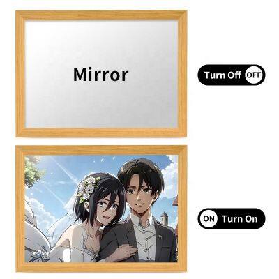 Art Deco Style Portable Vanity LED Mirror Photo Frame Valentine's Day Gift Idea Mirror Light Frame Customized Design photo-2