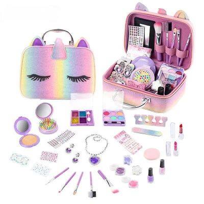 Popular Kids Cosmetics Makeup Set Include Kids Nail Polish Children Eyeshadow Pretend Cosmetic Toys for Kids Girls Beauty Set photo-4