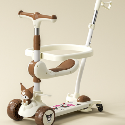 Children's Scooter 3-in-1 yo yo Scooter Multi functional Folding with Guardrail Male and Female Universal Roller Scooter