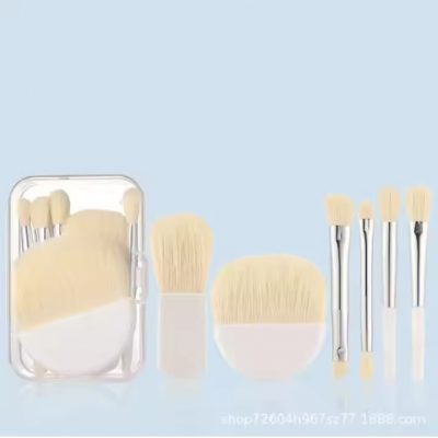 New Arrival Portable Mini Makeup Brush Set Loose Powder Concealer Fan Brush Lip Liner Travel-Friendly Makeup Brushes Small Box photo-3
