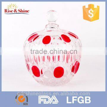 Wholesale glass candy jar/round candy jar/clear glass candy jars