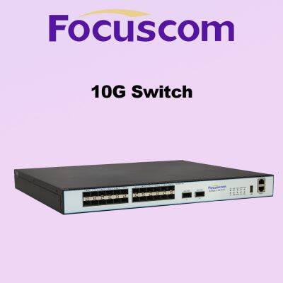 Focus S5863-24X2C L3 Managed 10G Fiber Switch, 24-Port SFP+ With 2-Port 100G QSFP28 Uplinks, High-Performance Networking Aggregation Layer Switch photo-2