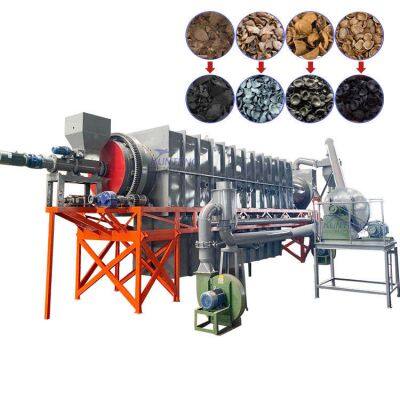 Continuous Nut Shell Chestnut Shell Carbonization Furnace Biomass Pistachio Shell Charcoal Making Equipment photo-1