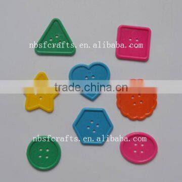 4 hole multicolor kid plastic sewing buttons in various colors and sizes for children to sew, string, count and sort