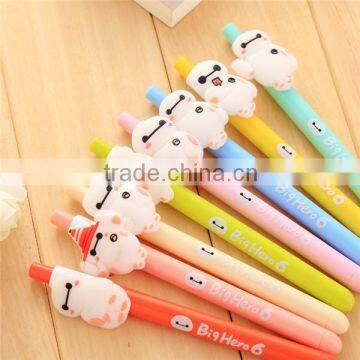 Cheap custom silicone cartoon ball-point pen/promotion gift gel ink pen