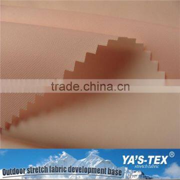 Lightweight Pink Color Polyester Tricot Bonded with PU Fabric