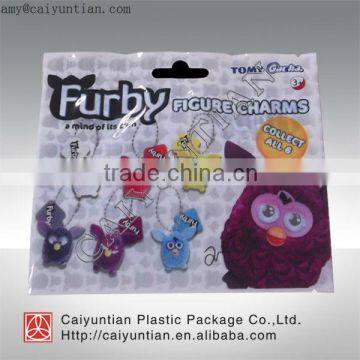 Plastic bags for charms, plastic charms bags with tear notch