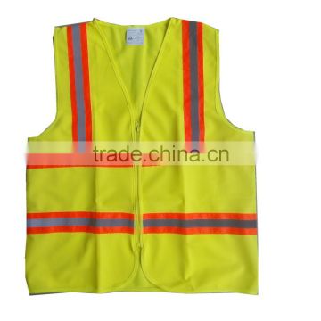 yellow safety vest with zipper