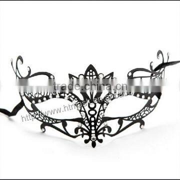 halloween maske tanz performancs neue luxus black metal laser geschnitten maskerade maske mit strass prinzessin