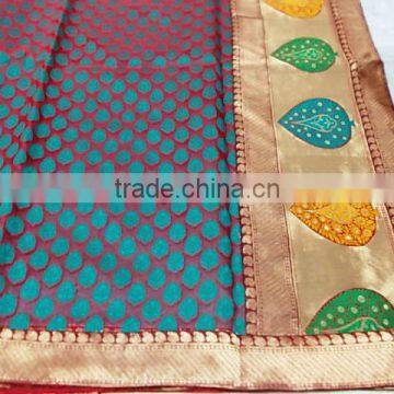 Designer sarees, patchwork,