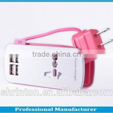 Hot selling universal 5V 4.2A 4 usb port usb travel charger and wall charger