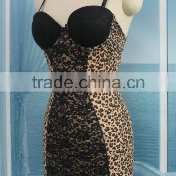 Women Hot Sell Shapewear, Fashion Leopard Pattern Lace Corset photo-3