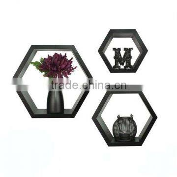 wall decor hexagonal wall shelves design