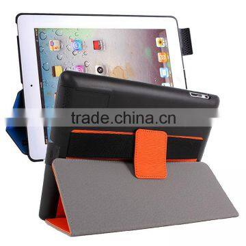 Promotion lowest price best quality leather with multi-functions Smart Cover for apple ipad 4 case perfect fit for ipad 2 3 4