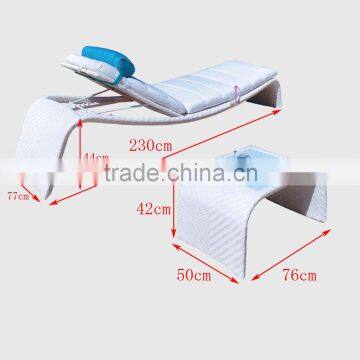 Outdoor Leisure Curved Design Rattan Lightweight Folding Beach Sex Lounge Chair photo-5