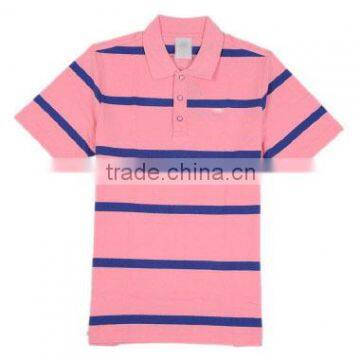 wholesale ladies polyester cotton custom striped polo shirt wholesale