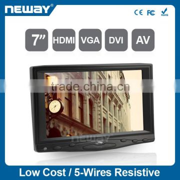 7 inch lcd monitor tft vga 12v touch monitor hdmi input