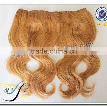 Wholesale Brazilian Virgin Human Hair Natural Wave Curly Blonde Clip in Hair Exxtensions photo-6