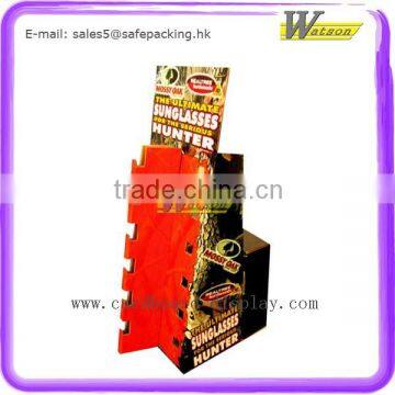 Supermarket Promotion Floor Paper Advertising Display Stand For Snack