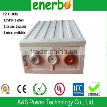 12V 100Ah lifepo4 battery pack storage battery with deep cycle lithium battery pack