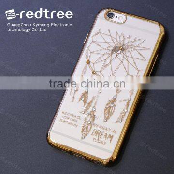 Electroplate Soft TPU Diamond Cell Phone Case Compatible for Iphone 6s 6plus 7