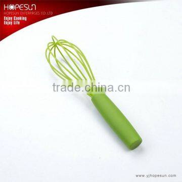 Silicone mini manual egg whisk with silicone handle