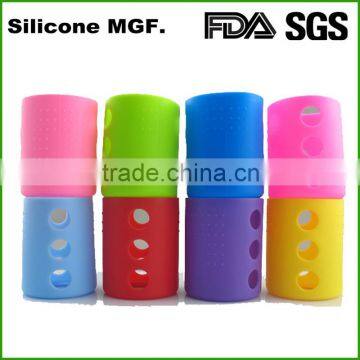 Glass Baby Feeding Bottle Sleeve Silicone Bottle Cover Protect Insulating