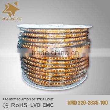 Low price 100leds/m 2835 led strip 220v