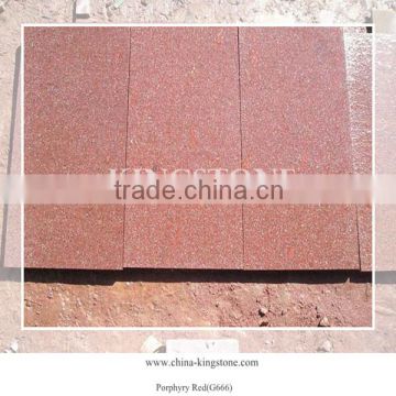 Manfacturer bush hammered g666 red porphyry for sale