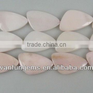 A grade Pink Opal triangle for jewelry making