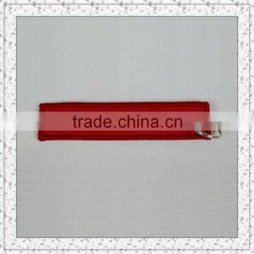 Custom Embroidery /Woven Keychain With Metal Ring photo-4