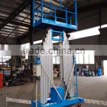 portable double mast Hydraulic man Aluminum lift