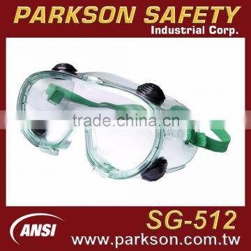 Taiwan Soft PVC Frame Indirect Ventilation Anti Dust Safety Goggle ANSI Z87.1 Standard SS-512